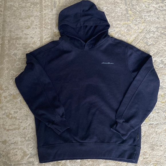 Eddie Bauer Men's Navy Hoodie - Picture 6 of 9